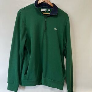 Lacoste Green Half-Zip Sweater